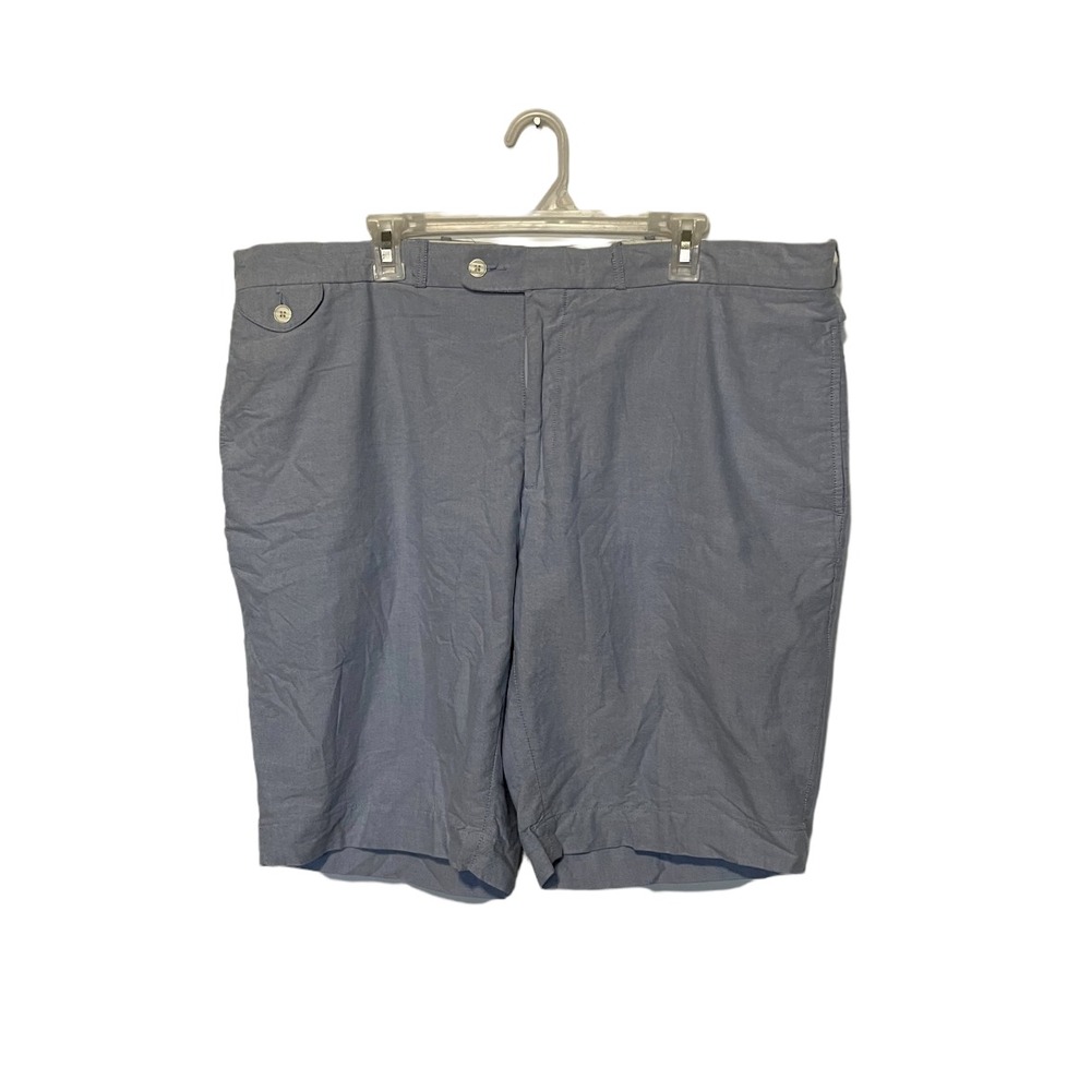 Polo Ralph Lauren Shorts Mens 42 Blue Embroidered Dog Chino Flat Front Cotton